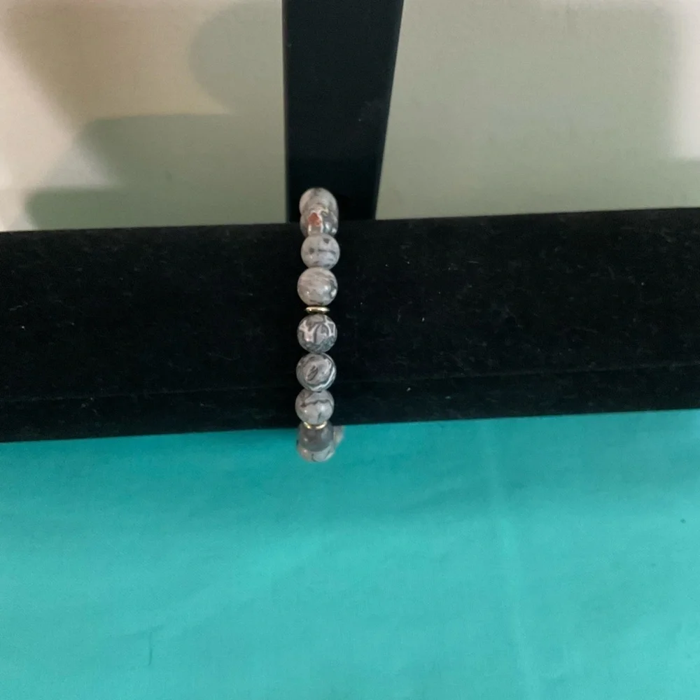Sophisticated Gray Beaded Bracelet